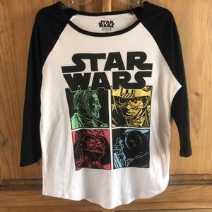 Star Wars 3/4 sleeve top XL